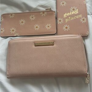 Poppy & Peonies Blush Pink travel Wallet Trio